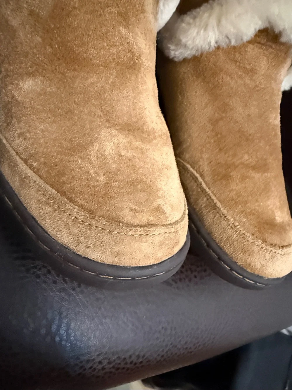 UGG Chestnut Suede Shearling Tall Winter Boots